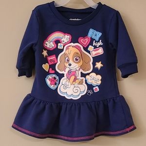 Paw Patrol Skye navy peplum style sweater